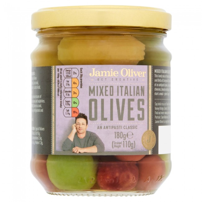 Jamie Oliver Itaalia oliivide segu 180g /110g